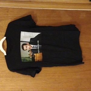 Black Graphic Tee with Humorous Print